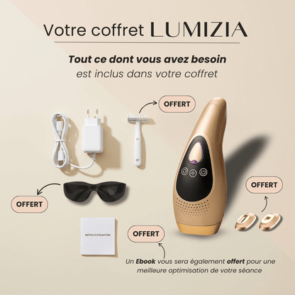 Lumizia Confort - Épilateur à lumière pulsée Ice Cooling Peau Sensible - 999 999 Flashs Indolore - Lumizia